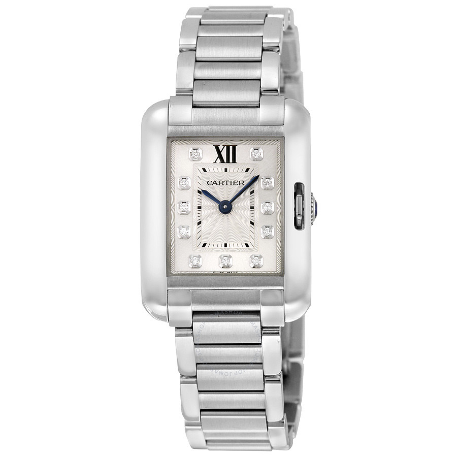Cartier Tank Anglaise Silver Dial Ladies Watch W4TA0003