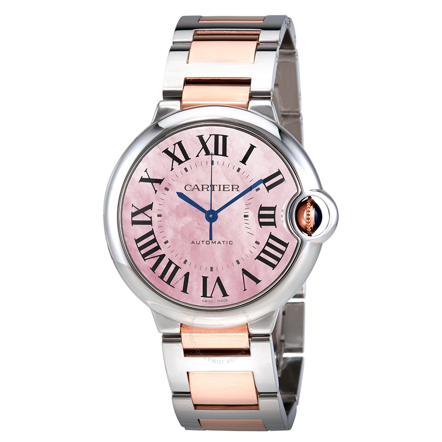 Cartier Ballon Bleu Pink Mother of Pearl  Dial Ladies Watch W2BB0011