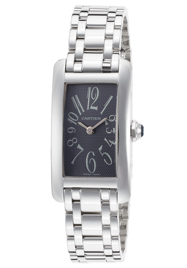 Cartier Tank Americaine 18kt White Gold Ladies Watch W26051L1