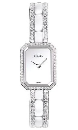 Chanel Premiere Ceramic and Diamond Ladies Watch H2146