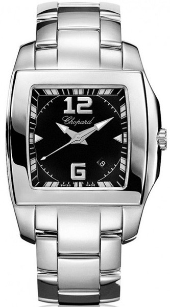 Chopard Two O Ten Black Dial Stainless Steel Ladies Watch 118464-3001