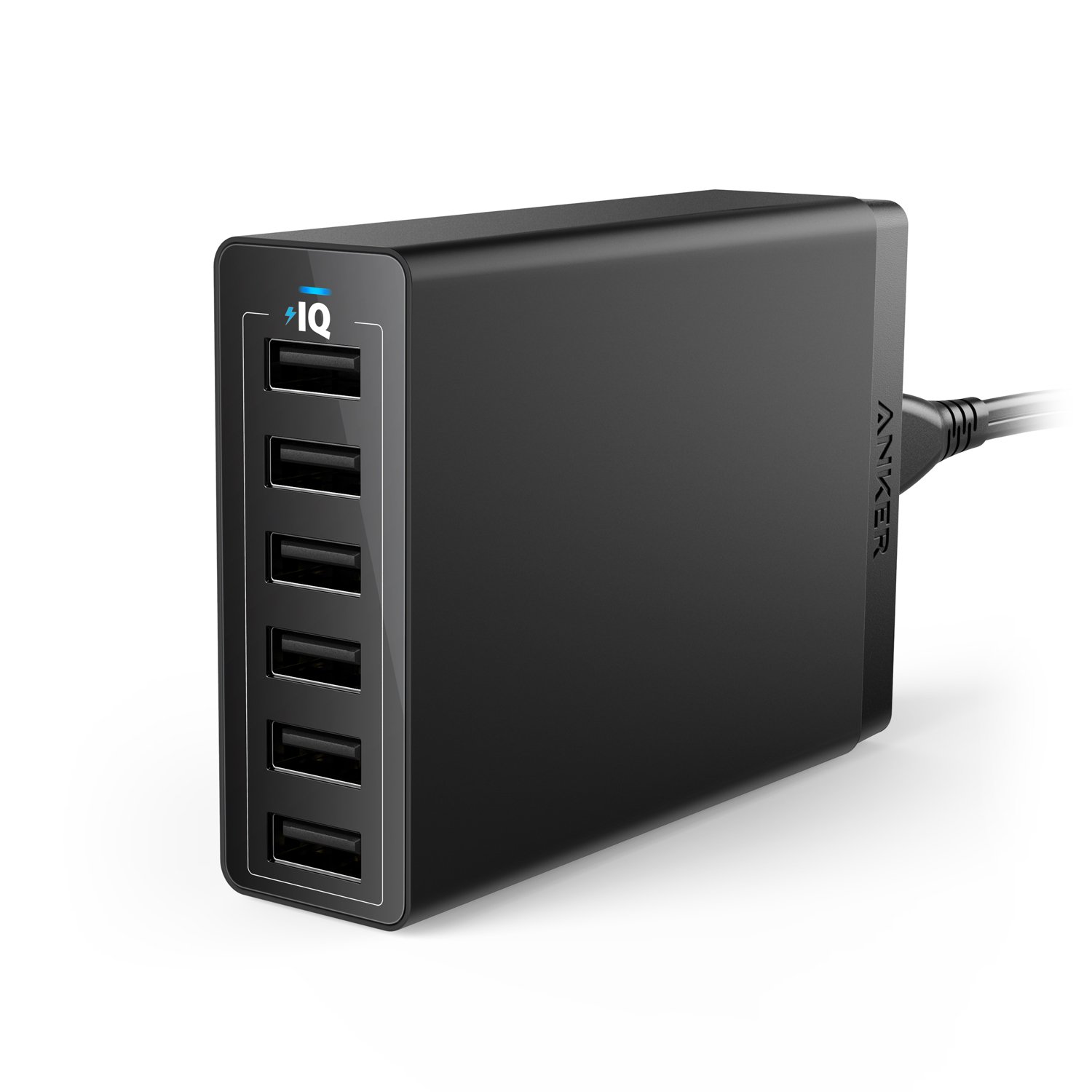 Anker PowerPort 6 60W Wall Charger, 6 USB Ports, High-Speed Charging with PowerIQ and VoltageBoost