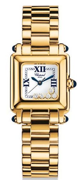 Chopard Happy Sport White Dial Gold Stainless Steel Ladies Quartz Watch 276851-0007