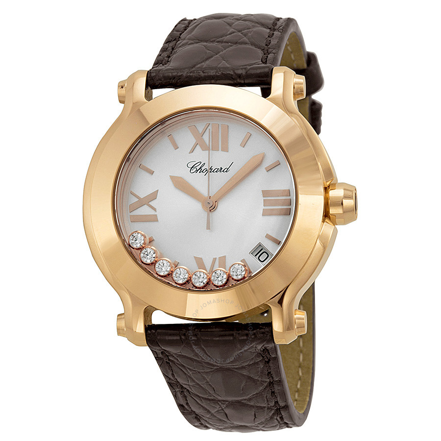 Chopard Happy Sport II 18k Rose Gold Diamond Watch 277471-5013