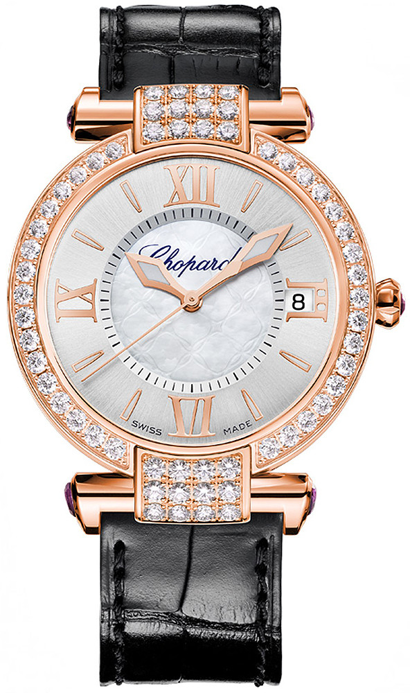Chopard Imperiale Silver with Mother Of Pearl Dial 18 Carat Rose Gold Automatic Ladies Watch 384822-5002