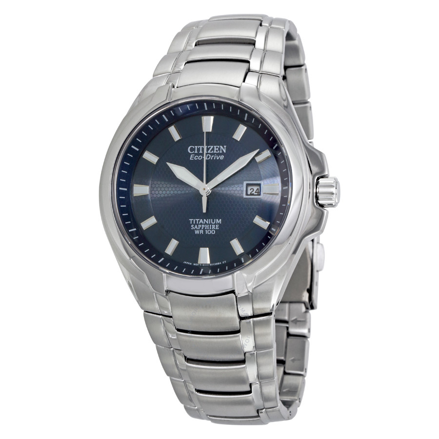 Citizen Eco-Drive Blue Dial Titanium Men's Watch BM7170-53L