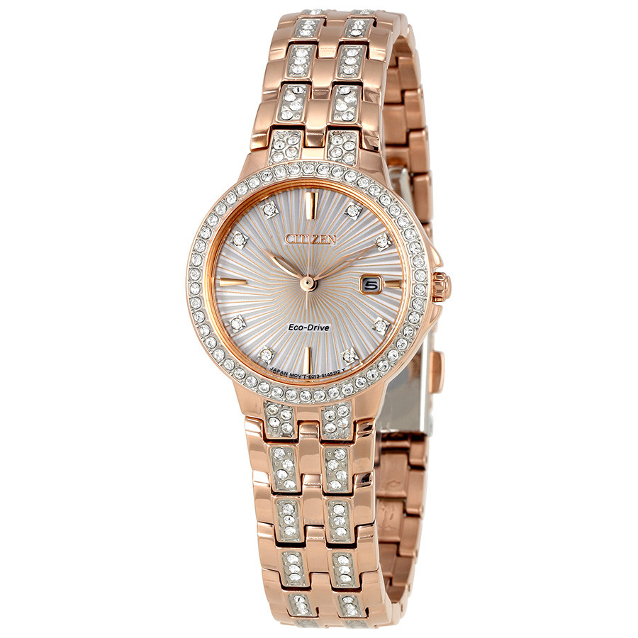 Citizen Eco-Drive Silhouette Crystal Ladies Watch EW2348-56A