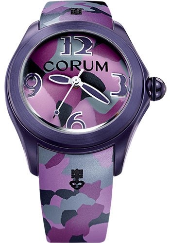 Corum Bubble 42 Automatic Purple Camoflage dial Unisex Watch 082.413.98/0390 CA03