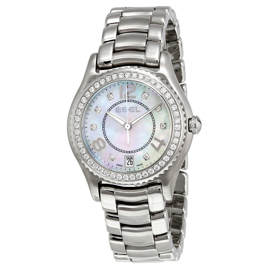 Ebel X-1 Silver Diamond Dial Stainless Steel Ladies Watch 1216110