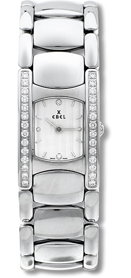 Ebel Beluga Manchette White Dial Stainless Steel Ladies Quartz Watch 9057A28-681050
