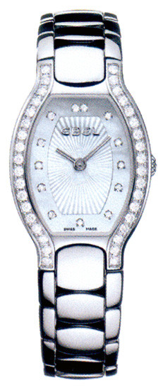 Ebel Beluga Tonneau Mini Mother of Pearl Dial Diamond Bezel Ladies Watch 9656G28-9991070