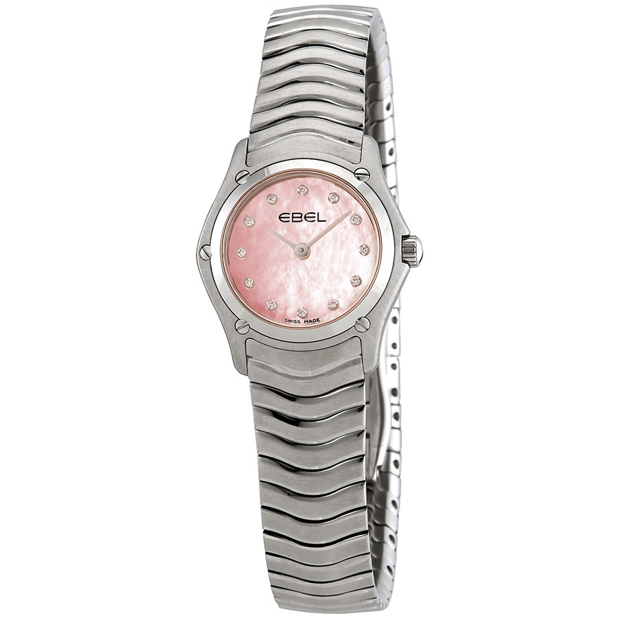 Ebel Classic Diamond Pink Dial Ladies Watch 1216279