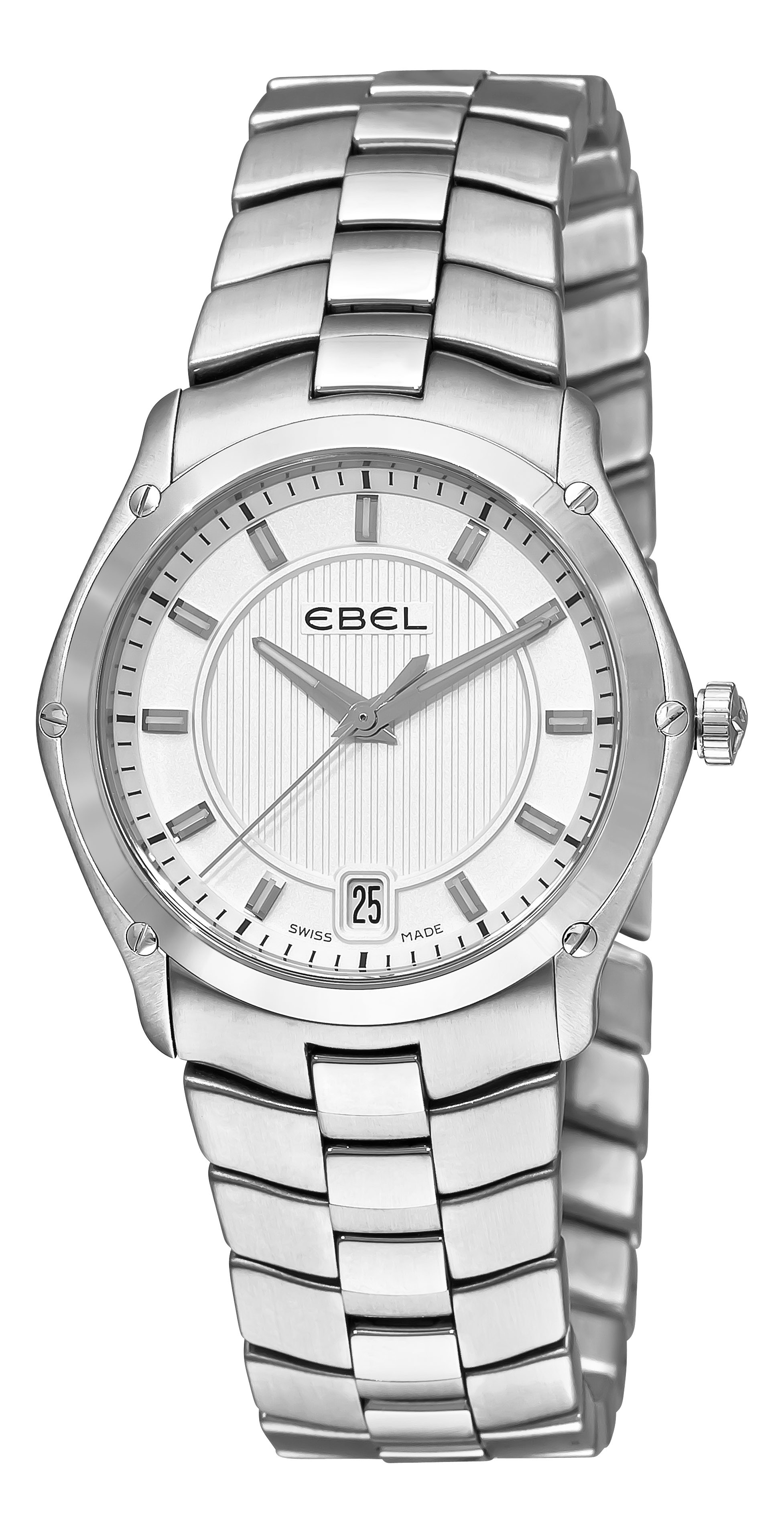 Ebel Classic Sport Grande Silver Dial Stainless Steel Ladies Watch 1216017