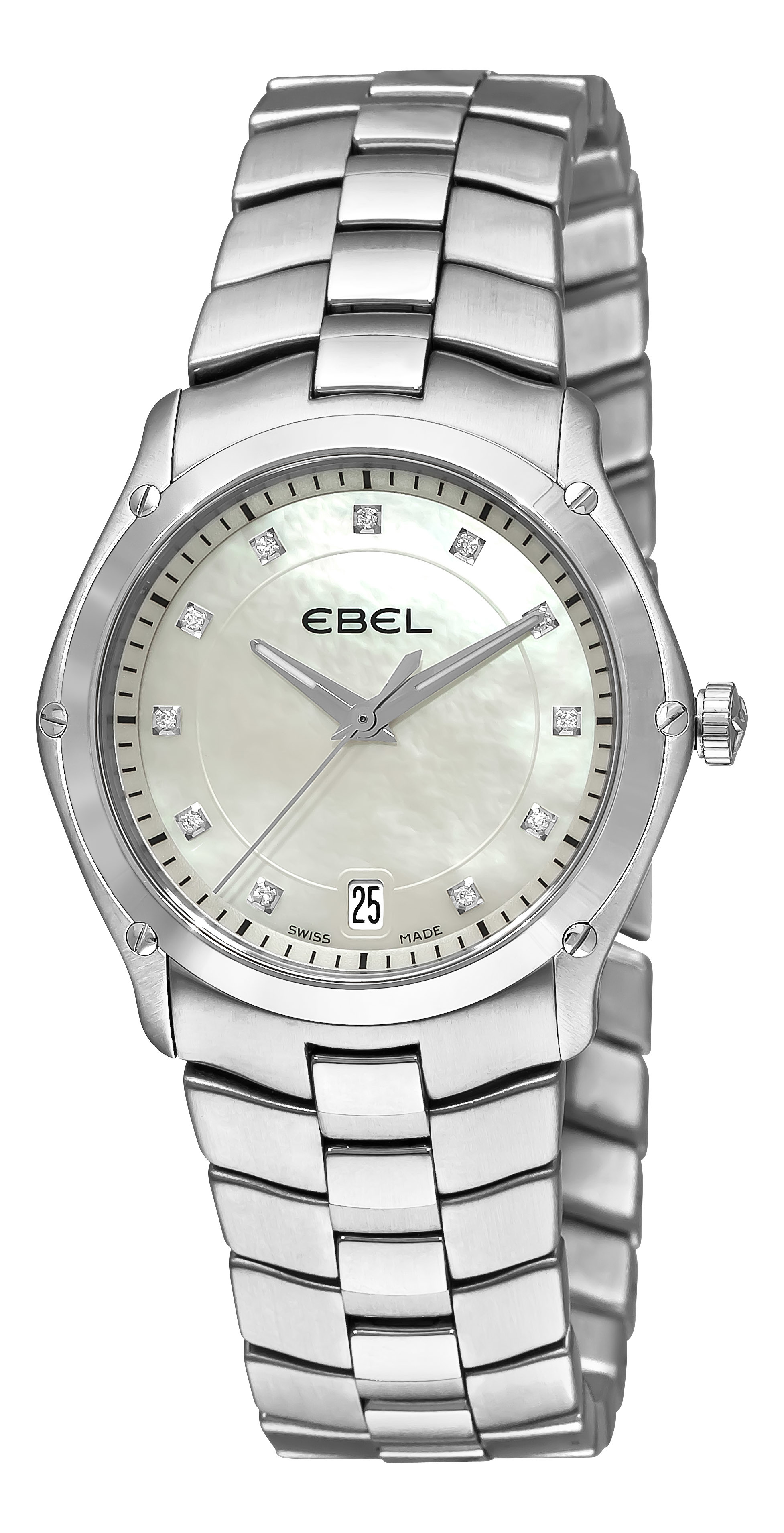 Ebel Classic Sport Mother of Pearl Diamond Dial Ladies Watch 1215986