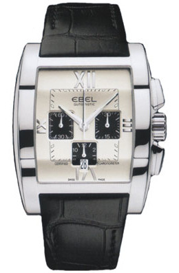 Ebel Tarawa Silver Dial Black Leather Automatic Men's Watch 9137J40-6435136