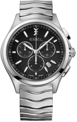 Ebel Wave Chronograph Black Dial Men's Watch 1216342