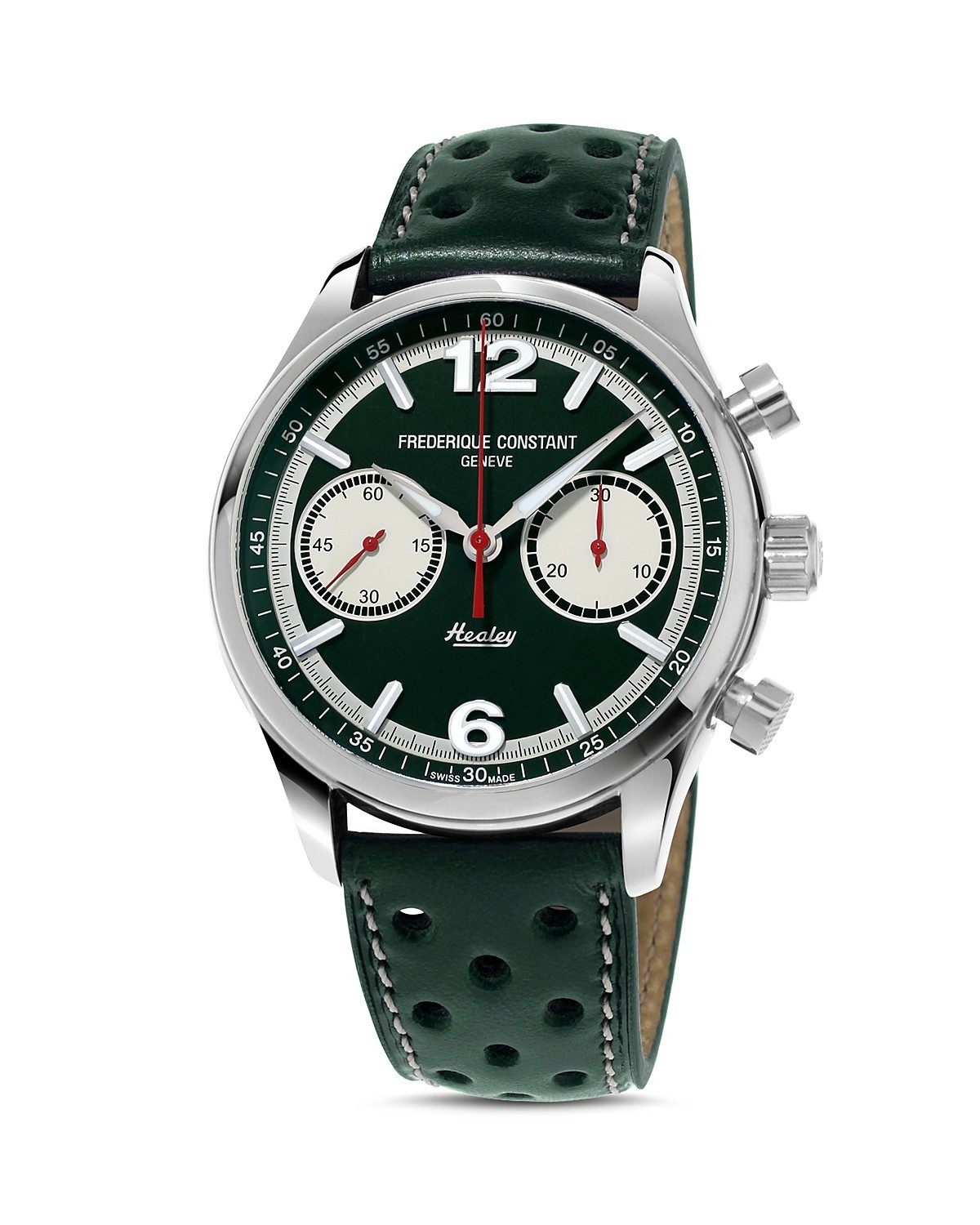 Frederique Constant Vintage Rally Healey Chronograph Automatic Green Dial Men's Watch FC-397HGR5B6
