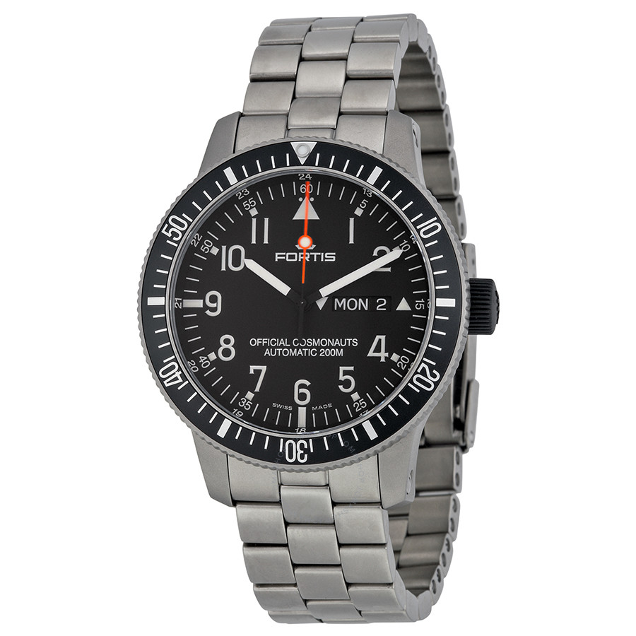 Fortis Official Cosmonauts Automatic Black Dial Titanium Men's Watch 6472711M 647.27.11 M