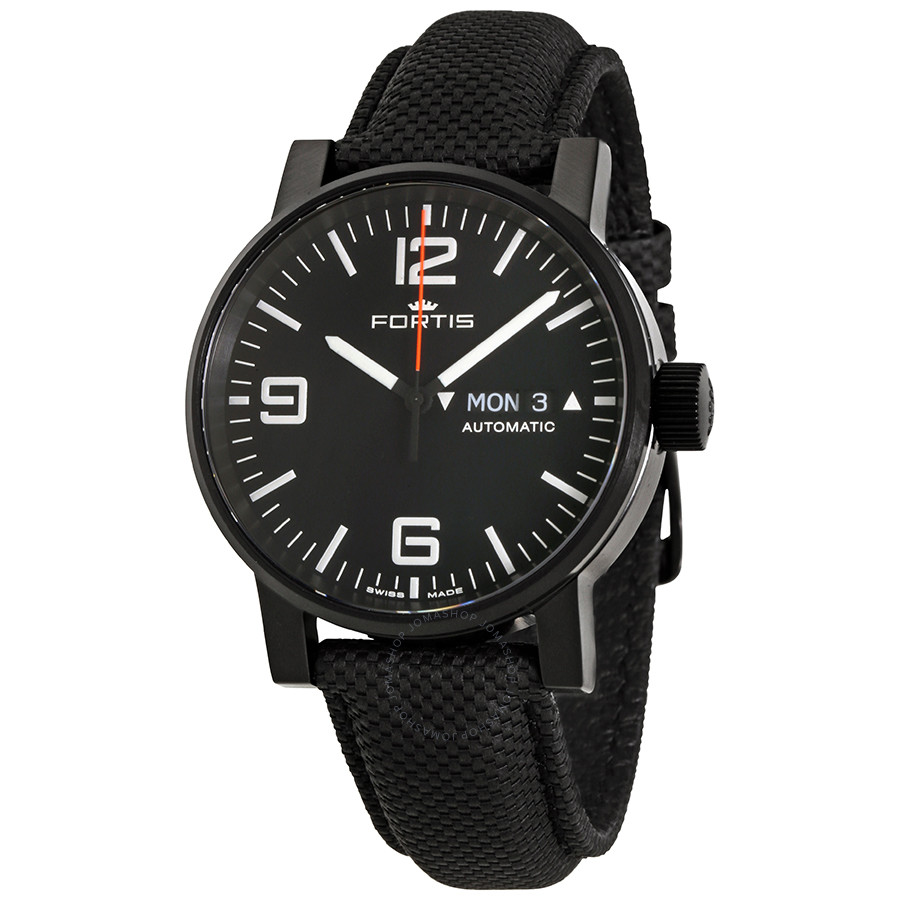 Fortis Spacematic Stealth Automatic Black Dial Men's Watch 623.18.18 LP.10