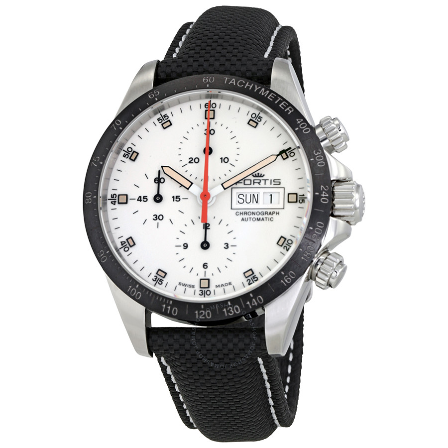 Fortis Stratoliner Ceramic A.M. White Dial Men's Watch 401.26.32LP.01