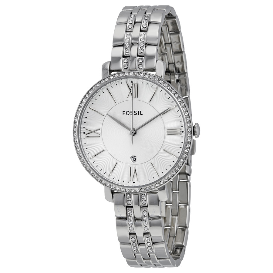 Fossil Jacqueline Silver Dial Stainless Steel Ladies Watch ES3545