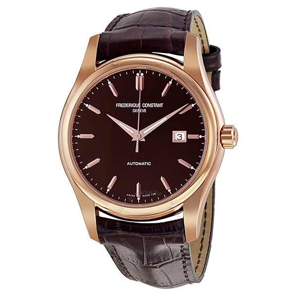 Frederique Constant Automatic Chocolate Dial Rose Gold-Plated Men's Watch 303C4B4