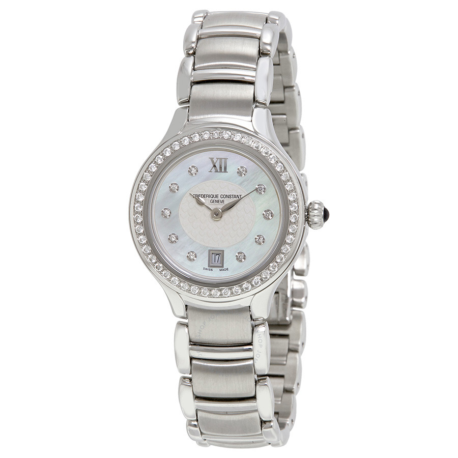 Frederique Constant Classics Mother f Pearl Diamond Dial Ladies Watch FC-220WHD2ERD6B