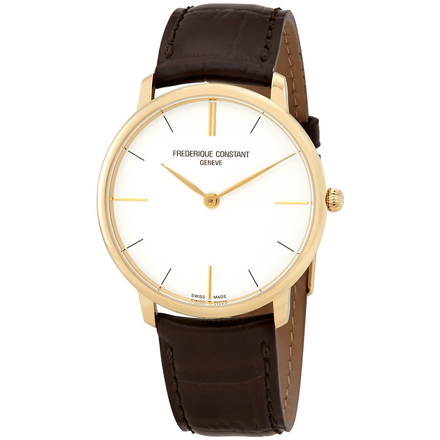 Frederique Constant Slimline Yellow Gold Plated Stainless Steel Men's Watch FC-200V5S35