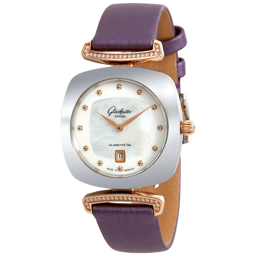 Glashutte Pavonina Mother of Pearl Dial Diamond Ladies Watch 1-03-01-08-06-02