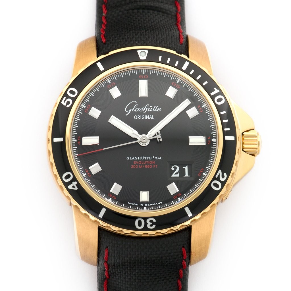 Glashutte Original Sport Evolution Black Dial Automatic Men's Watch 39-42-43-61-0