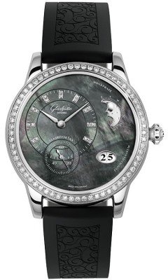 Glashutte PanoMatic Mother Of Pearl Dial Ladies Diamond Watch 90-12-02-12-04