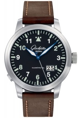 Glashutte Panorama Black Dial Automatic Men's Watch 100-03-07-05-04