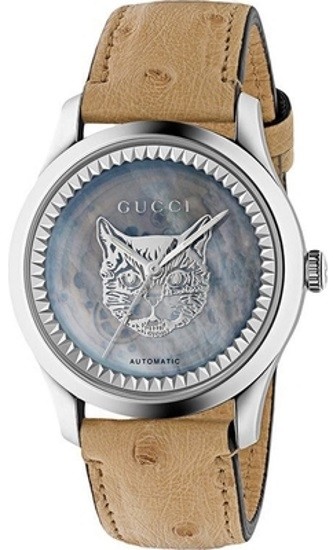 Gucci Gucci G-Timeless Automatic Transparent Mother of Pearl Dial Ladies Watch YA1264112 YA1264112