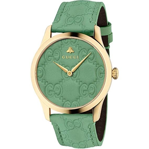 Gucci Gucci G-Timeless Quartz Green Leather Dial Ladies Watch YA1264099 YA1264099