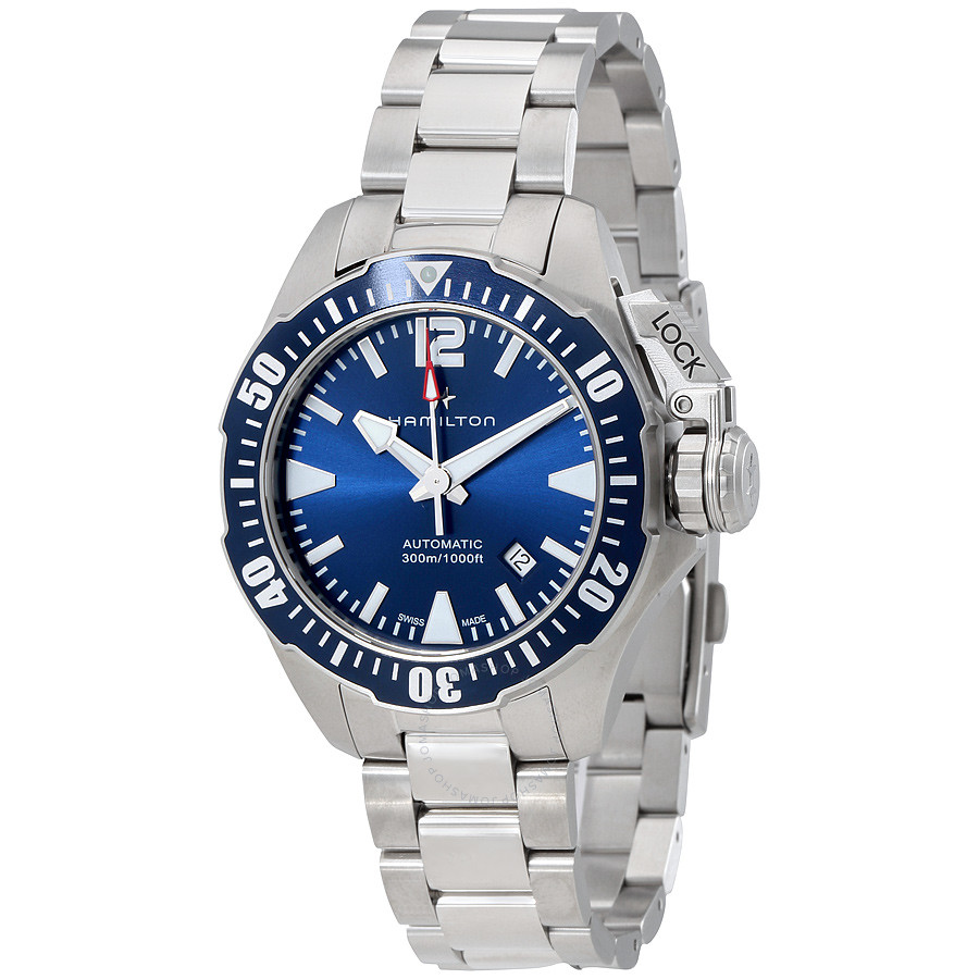 Hamilton Khaki Navy Frogman Automatic Blue Dial Men's Watch H77705145