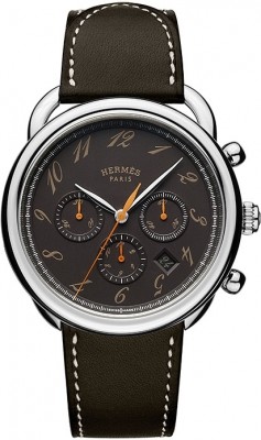 Hermes Arceau Black Dial Automatic Men's Chronograph Watch 038700WW00