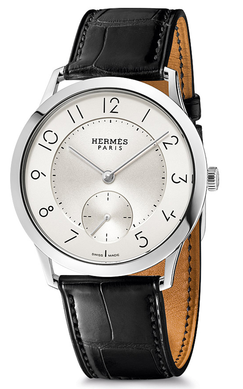 Hermes Slim d  Silver Dial Automatic Men's Watch 041759WW00