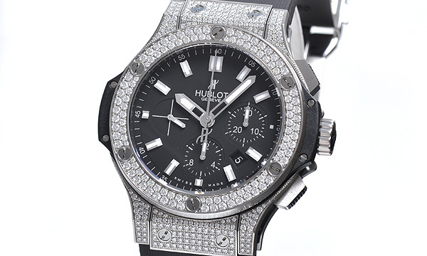 Hublot Big Bang Black Dial Chronograph Diamond Men's Watch 301SX1170RX1704 301.SX.1170.RX.1704