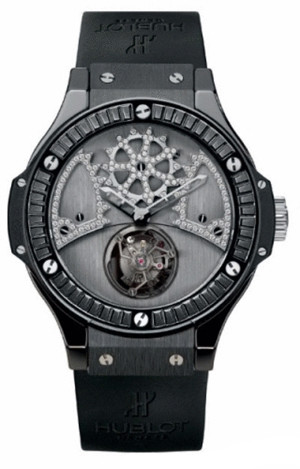 Hublot Big Bang Tourbillon Black Diamond Dial Men's Watch 305.CD.0002.RX.1900