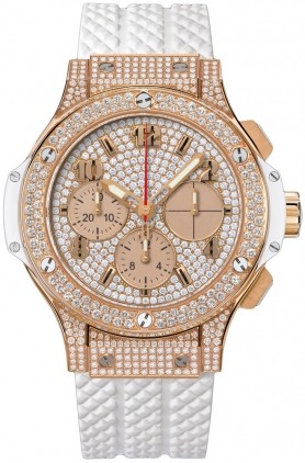 Hublot Big Bang White Diamond Dial Automatic 18 Carat Rose Gold Ladies Watch 341.PE.9010.RW.1704