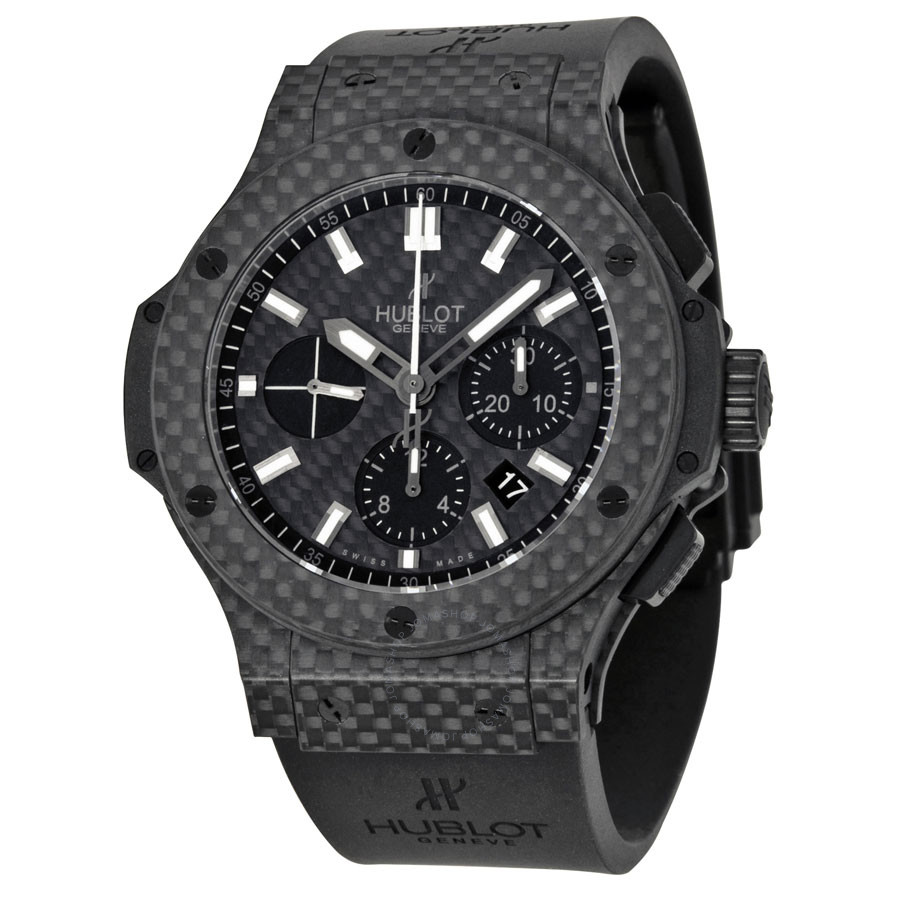 Hublot Big Bang Black Carbon Fiber Dial Automatic Chronograph Men's Watch 301QX1724RX 301.QX.1724.RX