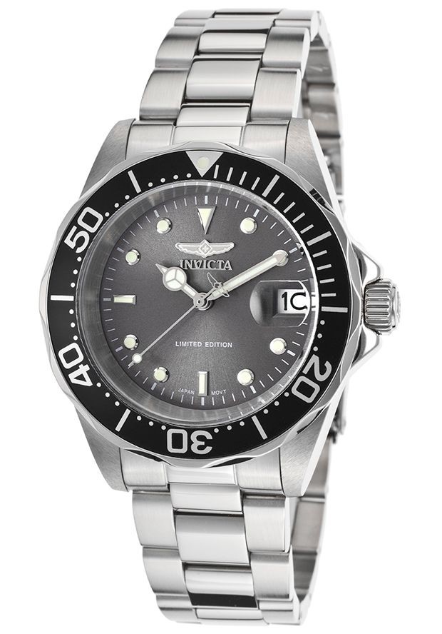 Invicta Pro Diver Charcoal Dial Stainless Steel Men's Watch ILE8926A