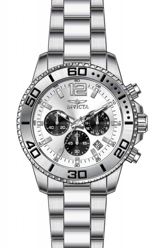 Invicta Pro Diver Chronograph Silver Dial Stainless Steel Men's Watch 17395
