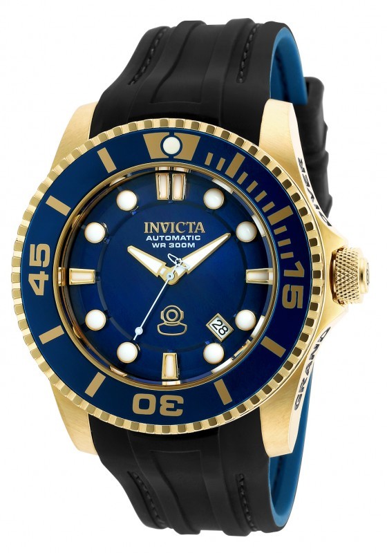 Invicta Pro Diver Automatic Blue Dial Black and Darlk Blue Polyurethane Men's Watch 20203