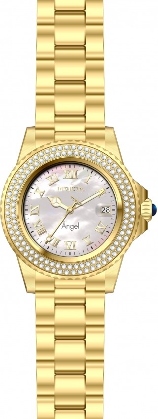 Invicta Angel Crystal White Mother of Pearl Dial Ladies Watch 22875