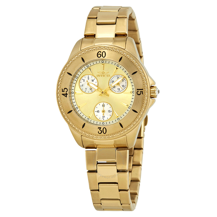 Invicta Angel Yellow Gold-tone Dial Ladies Watch 22969