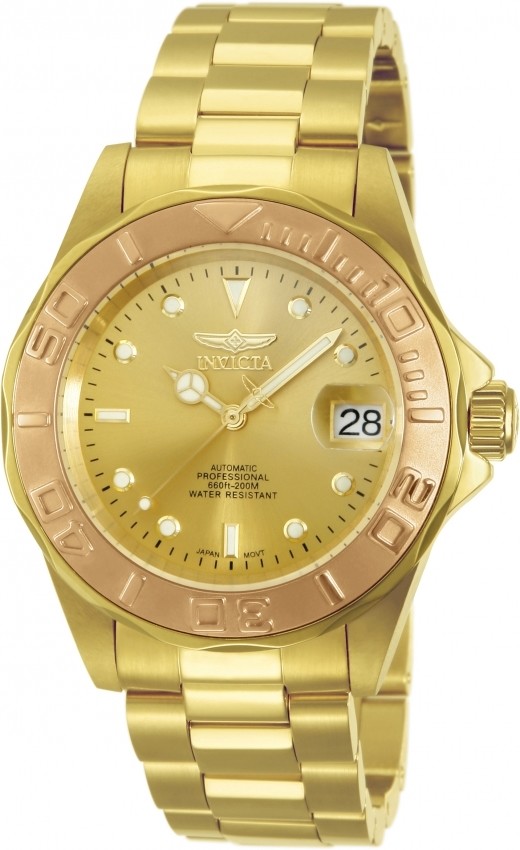 Invicta Pro Diver Automatic Gold Dial Men's Watch 13930
