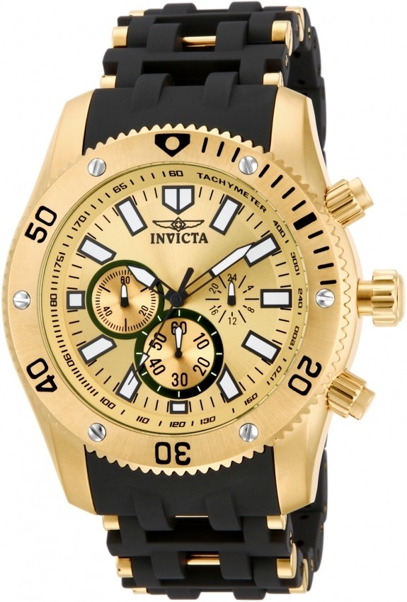 Invicta Sea Spider Chronograph Quartz Gold Dial Men's Watch 14813