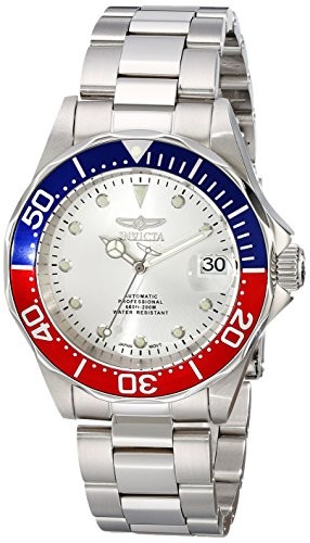 Invicta Pro Diver Automatic Silver Dial Stainless Steel Pepsi Bezel Men's Watch 17041