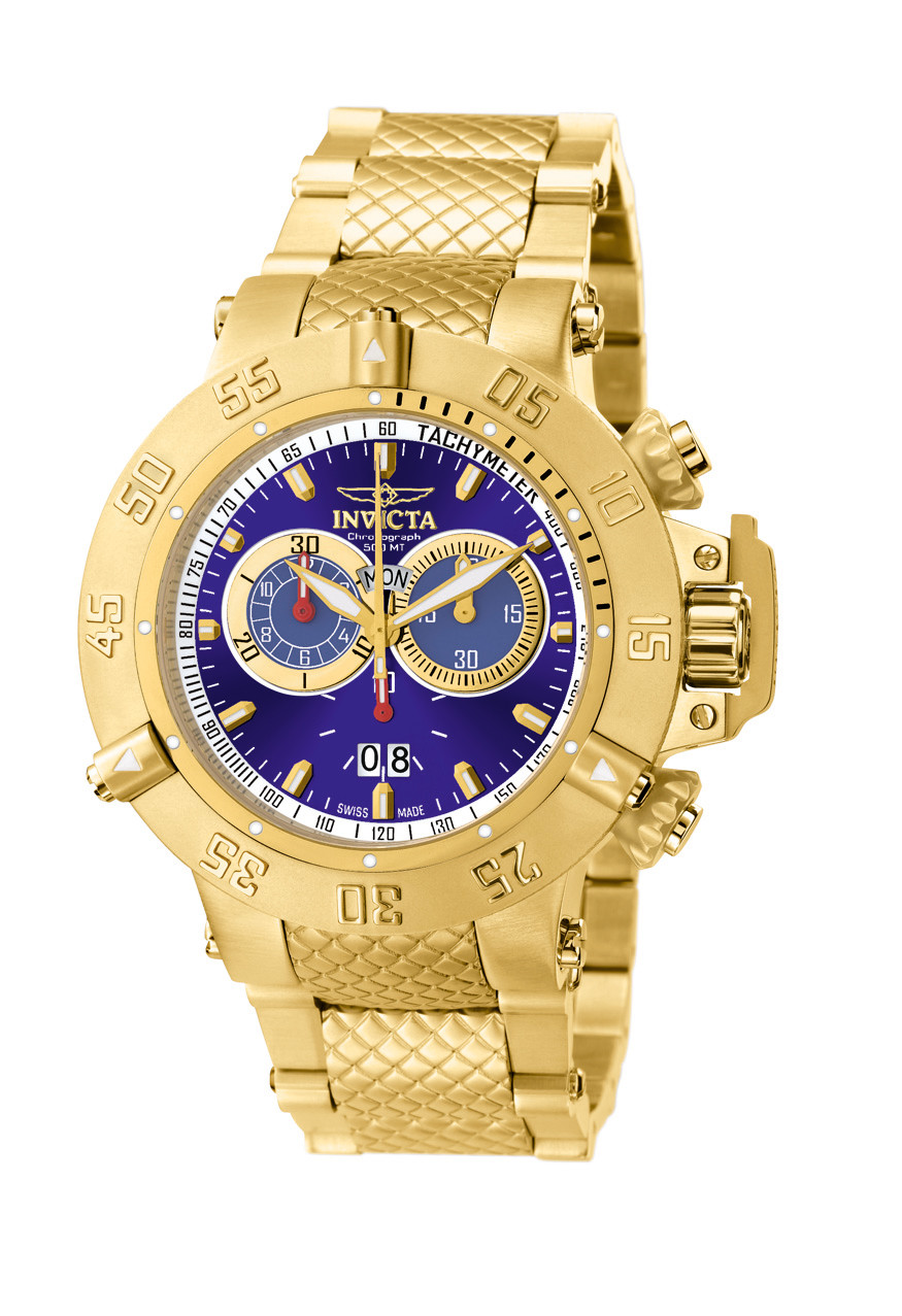 Invicta Subaqua Chronograph Men's Blue Dial Gold-plated Men's Watch 5404